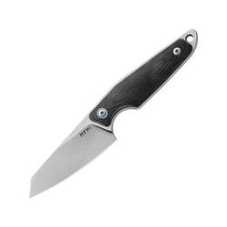MKM Makro 2 Fixed Blade Knife 2.88in Bohler M390 Stonewash Sheepsfoot Blade Black G10 Handle MKMA02-GBK