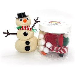 Earth Grown KidDoughs Play Dough Kit - Build a Snowman Dough Globe (Unscented)