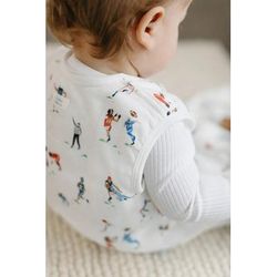 Loulou Lollipop Lightweight Muslin Sleep Bag, 0-6 m - Football