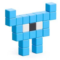 Ukidz PIXIO Mini Monster Japz - 23 Magnetic Blocks in 3 Colors