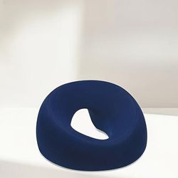 TEMU Soft Memory Foam Pillow – O-shaped Massage Cushion With Zipper Closure, Machine Washable Knit Fabric, For Relaxation & Skincare, Leaves No Marks On Face, Personal Massager