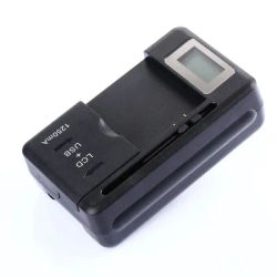 Schermo indicatore LCD caricabatteria mobile universale 2024 per telefoni cellulari con caricabatterie porta USB per la maggior parte delle batterie agli ioni di litio
