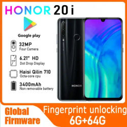 HONOR 20i smartphone global firmware Android 9.0 CPU Haisi Qilin 710 6.21 inch front camera 32MP used phone