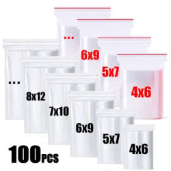Thicken Zipper Sealed Bags Clear Plastic Storage Bag for Small Jewelry Food Packing Reclosable Ziplock Bags Pouch Wholesale