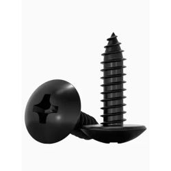 TA 304 Stainless Steel Black Recessed Truss Self-tapping Screws Philips Round Mushroom Head Wooden Screw M3-M6