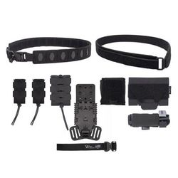 Wilder Tactical Hitman Gear Elite Kit w/ V-Buckle Velcro Inner / 500D Dump / QLS Receiver Black 2XL 44-48 HMGEKBK00XXL