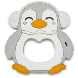 Loulou Lollipop Silicone Teether with Clip - Penguin