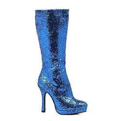 Metallico Brillanti Anni '80 Scarpe Stivali al ginocchio Tacco alto Paillettes Costume Per donna Costume di Carnevale Carnevale Feste Club Parata dell'Orgoglio Adulti Scarpe