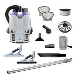 ProTeam GoFit 3 Cordless 4Ah 3 qt. Commercial Backpack Vacuum 107776 with ProBlade Hard Surface & Carpet Floor Tool Kit 107532