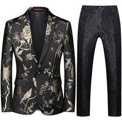 Disco Anni '80 Pantaloni Abiti Completi Blazer Disco Tinta unica Costume Per uomo Mascherata Performance Feste Club Adulti Cappotto Pantaloni