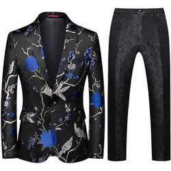 Disco Anni '80 Pantaloni Abiti Completi Blazer Disco Tinta unica Costume Per uomo Mascherata Performance Feste Club Adulti Cappotto Pantaloni