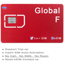 Global F Multi-country Prepaid Data Sim / eSIM Card；Can Top Up Repeatedly；5G / 4G LTE Data Sim；Global Travel Internet Data Card；