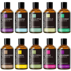 MAYJAM 1 Piece 100ML Pure Natural Plants Essential Oil For Humidifiers Aromatic Diffuser Vanilla Lavender Mint Bergamot Rose
