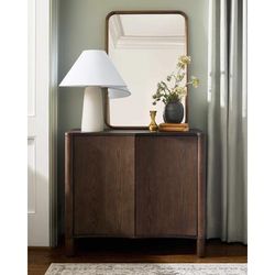 Portofino 32"H x 36"W x 16"D Dark Brown/Dark Red Cabinet - Boutique Rugs