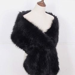 Elegante Anni Ruggenti Anni 1920 Scialle in pelliccia sintetica Il grande Gatsby Charleston Costume Per donna San Valentino Mascherata Quotidiano Feste Matrimonio Adulti Scialle Inverno