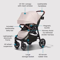 Baby Jogger City Mini Air Lightweight Stroller - Frosted Ivory
