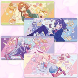 Projet Sekai anniversaire personnage complet 25-ji Nightcord de PJSK tapis de souris tapis de Table de jeu XXL Anime tapis de souris clavier tapis de bureau