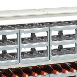 Cambro CSWRKIT14P12151 14" Wine Rack Cradle Kit, Gray