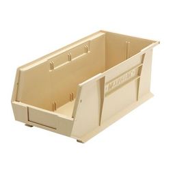 Quantum Food Service QUS248 IV Stack & Hang Shelf Bin - 18" x 8 1/4", Ivory, Beige, Case of 6