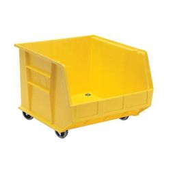 Quantum Food Service QUS275MOB YL Mobile Stack & Hang Shelf Bin - 18" x 16 1/2", Yellow