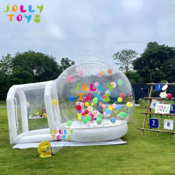 JOLLY TOYS Balloon inflatable bubble house with trampoline and transparent dome PVC material with blower