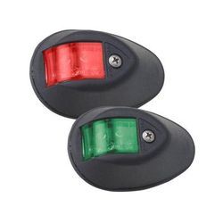 Perko LED Side Lights w/ Housing 12V Black Housing Red/Green 0602DP1BLK
