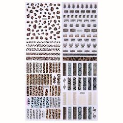 TEMU 4pcs Leopard & Snake Nail Art Stickers - Texture, Elegant Diy Nail Decals With Matte , Self-adhesive & Disposable, Nail Stickers