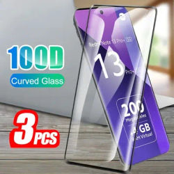 3Pcs For Xiaomi Redmi Note 13 Pro+ 5G Curved Protective Tempered Glass Redmy Note13 Pro Plus