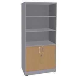 Bibliothèque Quatuor Haut Ouvert Bas 2 Portes Hêtre/alu - Manutan Expert