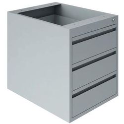 1 Bloc 3 Tiroirs Ht 150 7035 Gris Clair - Sofame