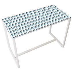 table réunion haute 6 pers. plateau bleu- manutan expert