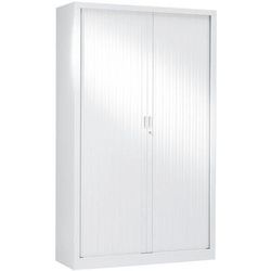 Armoire Haute À Rideaux 100 X 198 Cm 9016 Blanc - Vinco