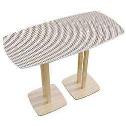 table réunion haute woody 6 personnes brun- manutan expert