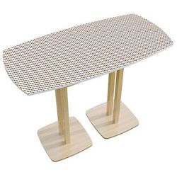 table réunion haute woody 4 personnes brun- manutan expert