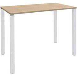 Table Haute 4 Pieds L120xh105xp60cm Chêne Clair/pied Blanc - Simmob