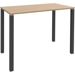 Table Haute 4 Pieds L120xh105xp60cm Chêne Clair/pied Carbone - Simmob