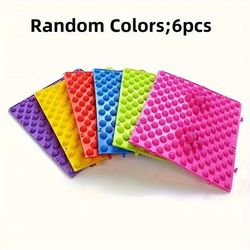 TEMU 2/4/6pcs Foot Massage Pad, Finger Pressure Plate, Foot Massage, Toe Plate, Massage Pad, Bathroom Mat, Yoga Mat, Non-slip Mat, Outdoor Game Mat, Toe Pressure Plate, For Relaxation