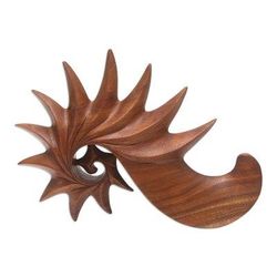 'Vision' - Handcrafted Modern Wood Sculpture from Indonesia