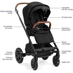 Nuna MIXX Next with Magnetic Buckle + PIPA Aire RX Travel System Bundle (One Box) - Ocean