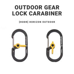 [HODR] Outdoor Camping Carabiner 4g Lightweight & Secure 0-Shape Carabiner Lock for Hiking Safety Tada Lock Outdoor Gear