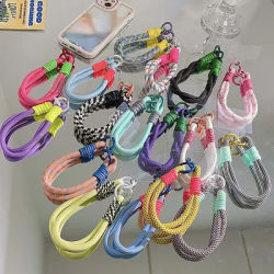 Cute Candy Colors Phone Chain Cellphone Short Strap Phone Wrist Straps Hanging Rope Anti-lost