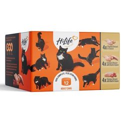 12x70g Meat Selection Luxury Selection HiLife Wet Cat Food