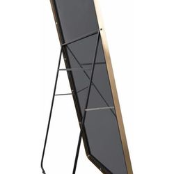 Pleumartin 72"H x 36"W x 1"D Modern Gold Full Length Mirror - Boutique Rugs