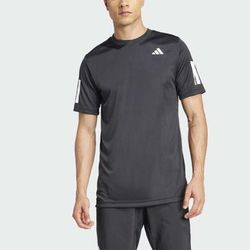 adidas Club 3-Stripe Tee 2025 Men's Tennis Apparel Black