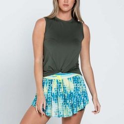 Lucky in Love Twist Front Tank Women's Tennis Apparel Nori