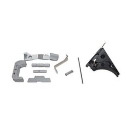 Centennial Defense Systems Glock 43 Lower Parts Kit Serrated 2.5lb Mag Catch Spring Factory Trigger Spring Weight Satin Aluminum LPK-EXT-MOD12
