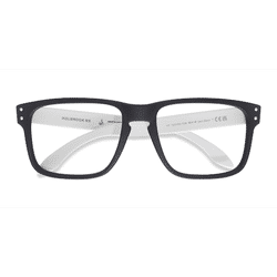 Male s rectangle Matte Black Plastic Prescription eyeglasses - Eyebuydirect s Oakley Holbrook Rx