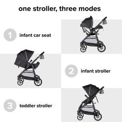 Diono Quantum 4 3-in-1 Travel System with LiteClik30 R SafePlus - Black Jet