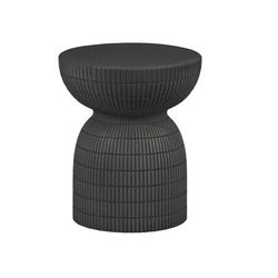 Tavolino rotondo in cemento scuro