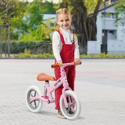 "TEMU 12" Bike No Pedal Bicycle Eva Tire Adjustable Seat Toddler Training Bike W/ Shock Absorber 2 - 5 Years Gift For Boys Girls"